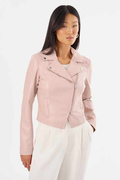 PASCALE | Fitted Faux Leather Jacket