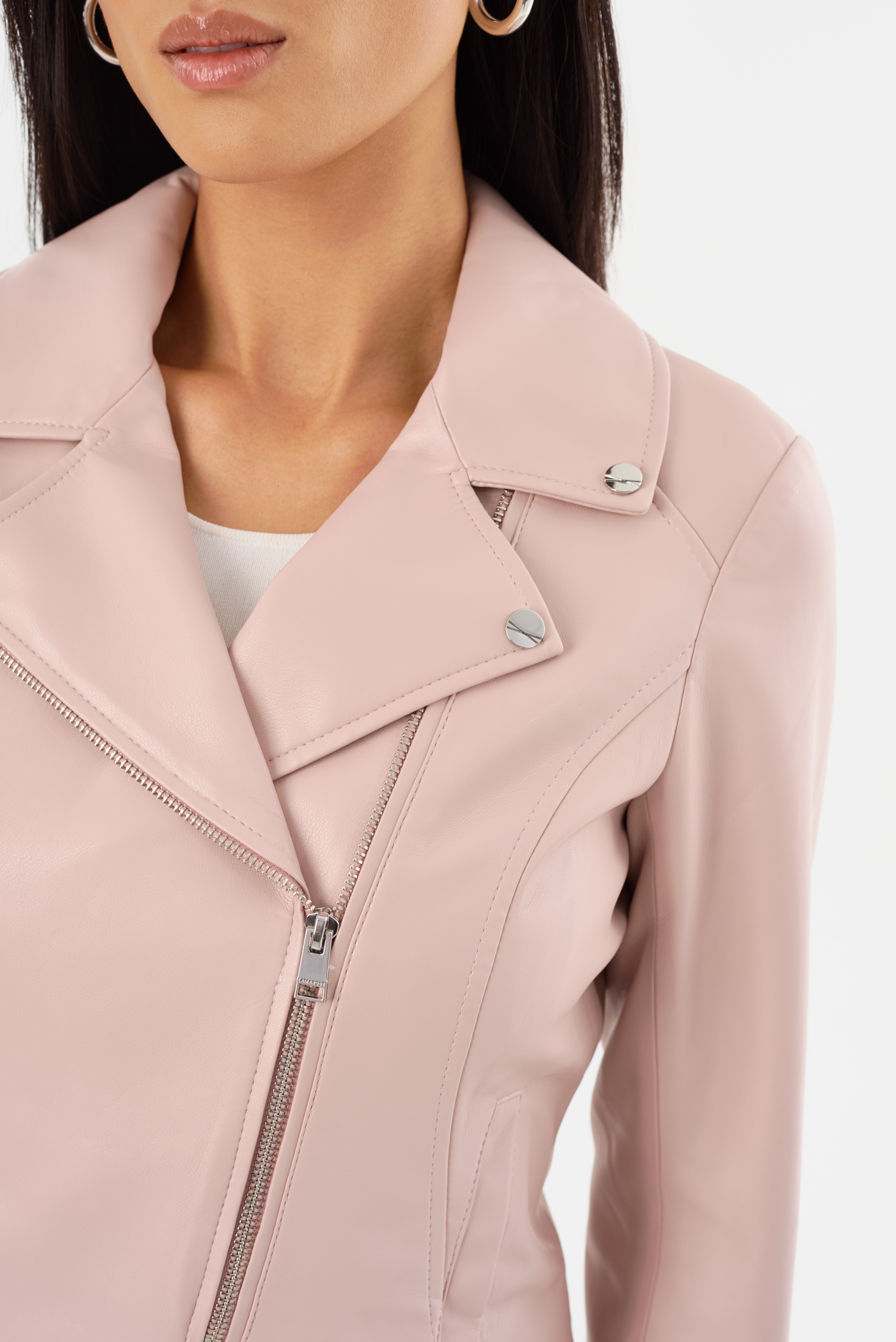 PASCALE | Fitted Faux Leather Jacket