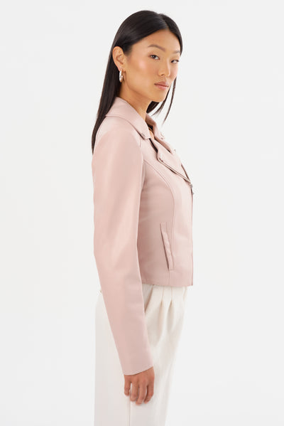 PASCALE | Fitted Faux Leather Jacket