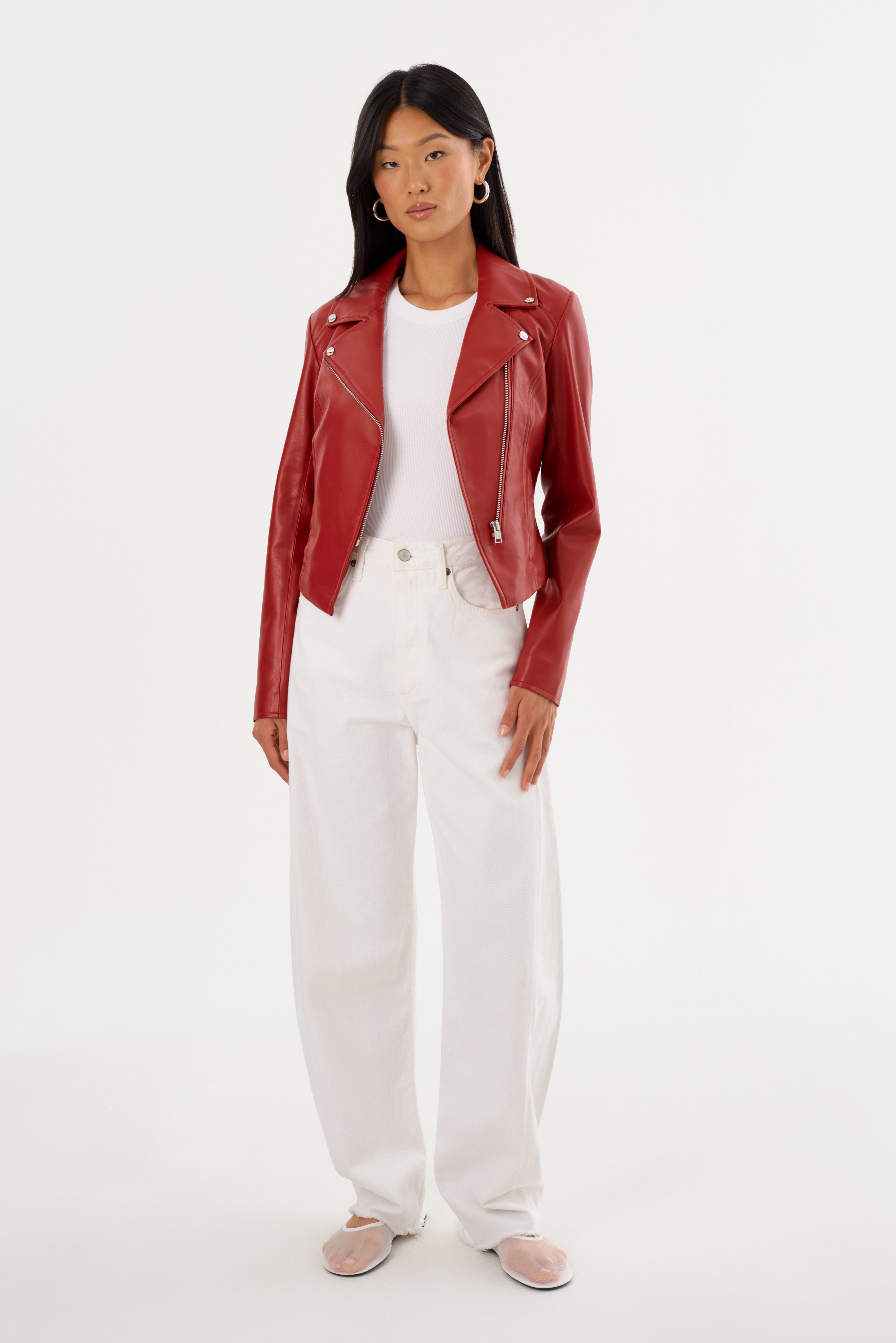 PASCALE | Veste en similicuir ajustée