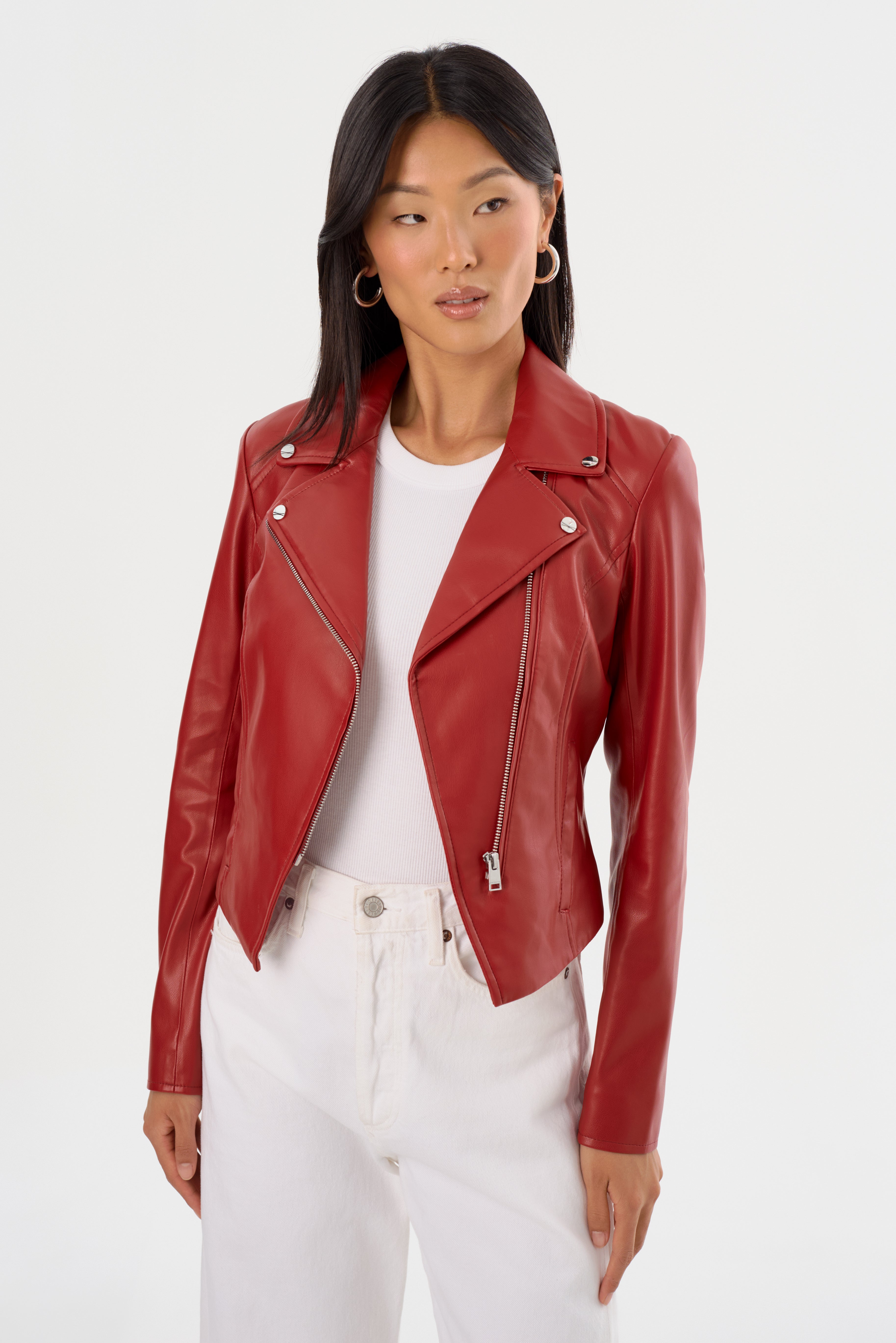 PASCALE | Veste en similicuir ajustée