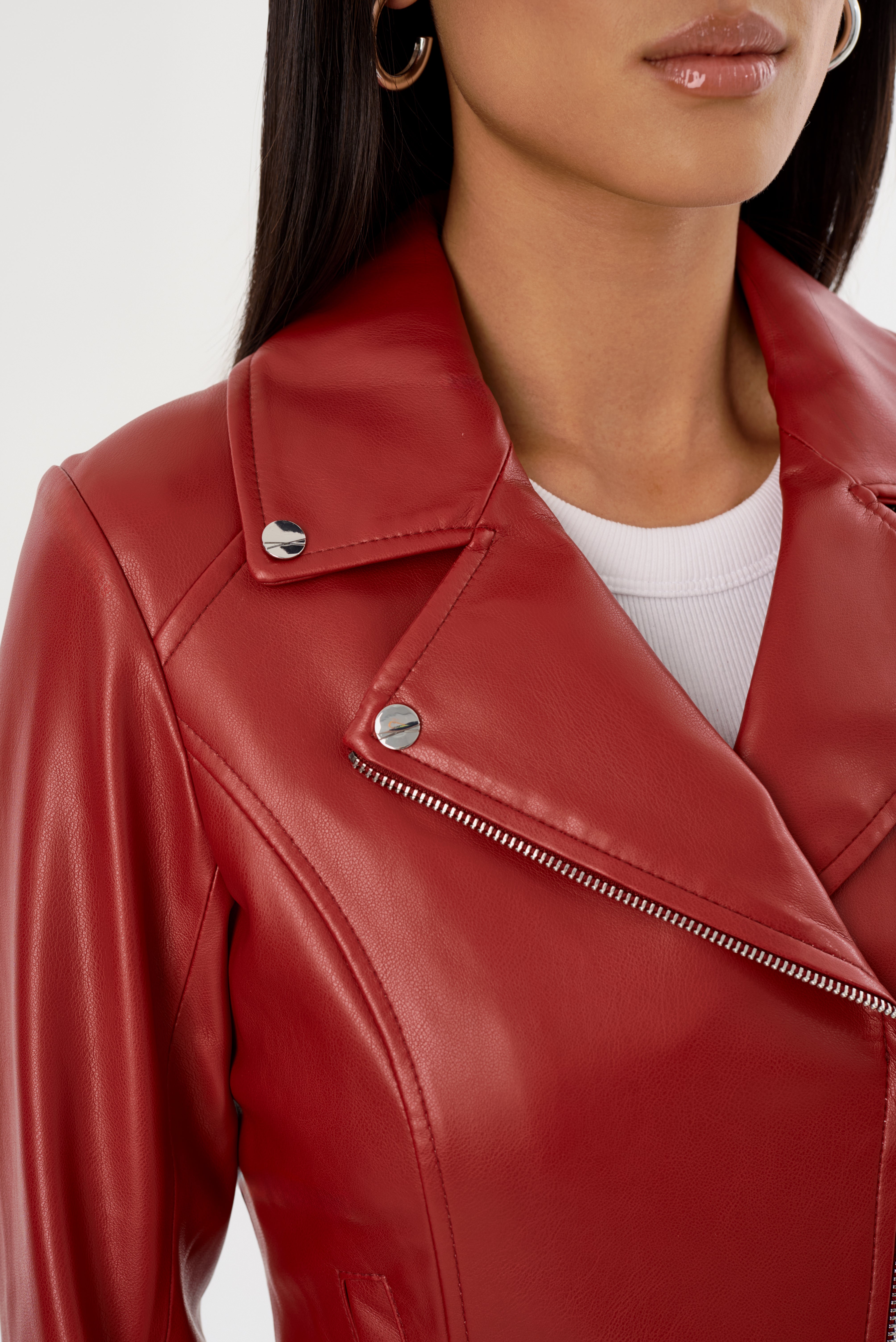 PASCALE | Veste en similicuir ajustée