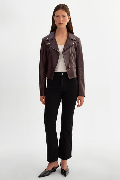 PASCALE | Fitted Faux Leather Jacket