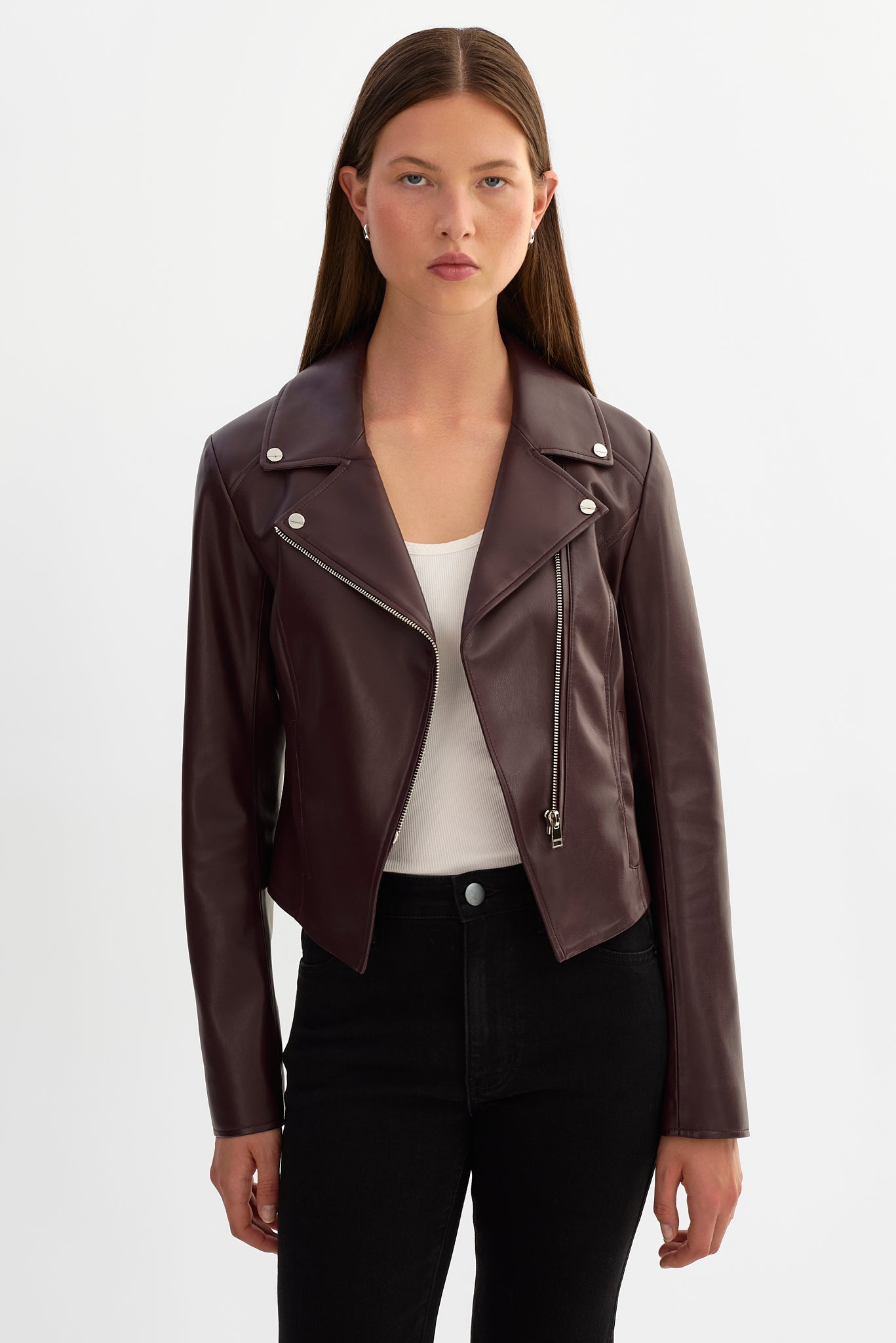 PASCALE | Fitted Faux Leather Jacket