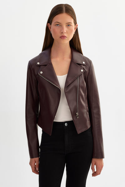 PASCALE | Fitted Faux Leather Jacket