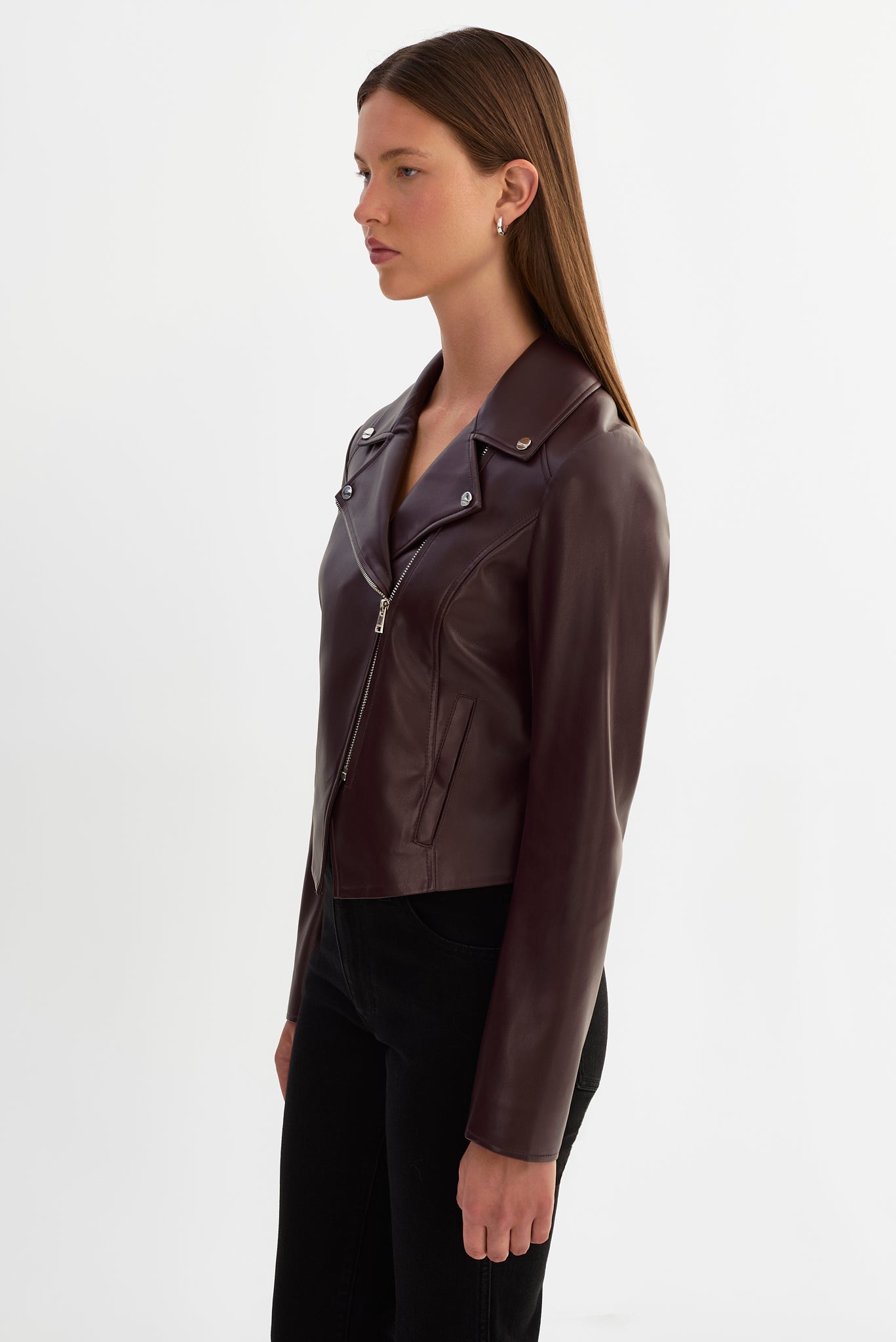 PASCALE | Fitted Faux Leather Jacket