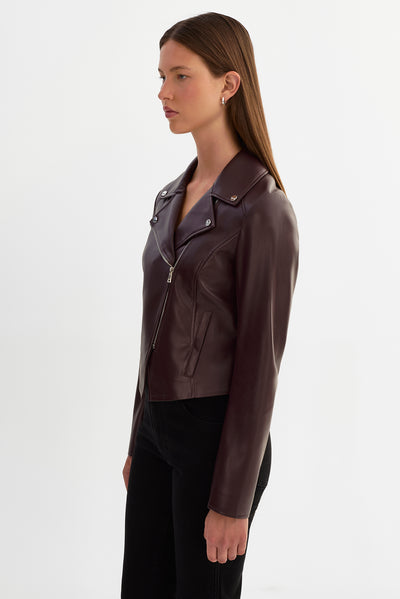 PASCALE | Fitted Faux Leather Jacket