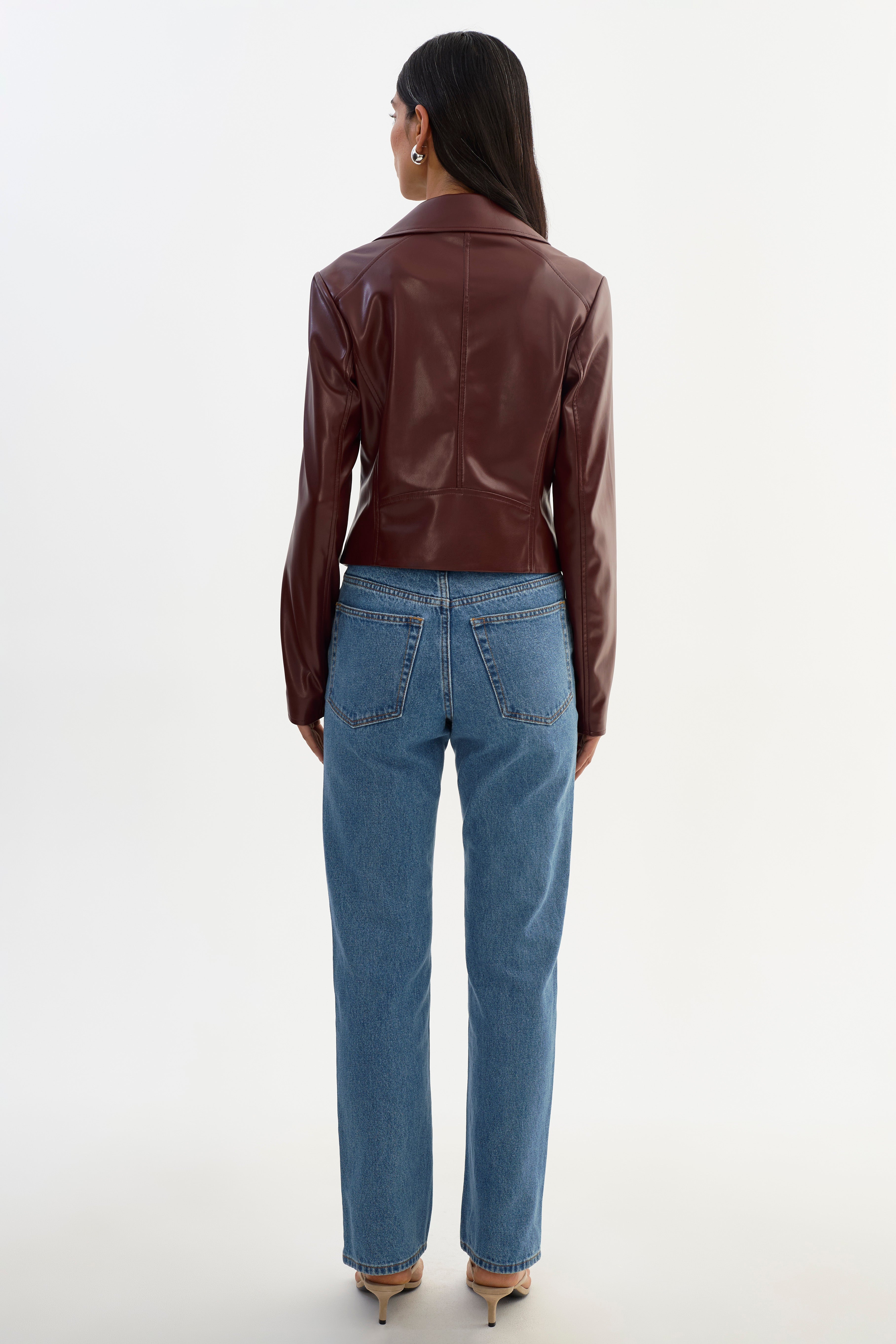 PASCALE | Fitted Faux Leather Jacket