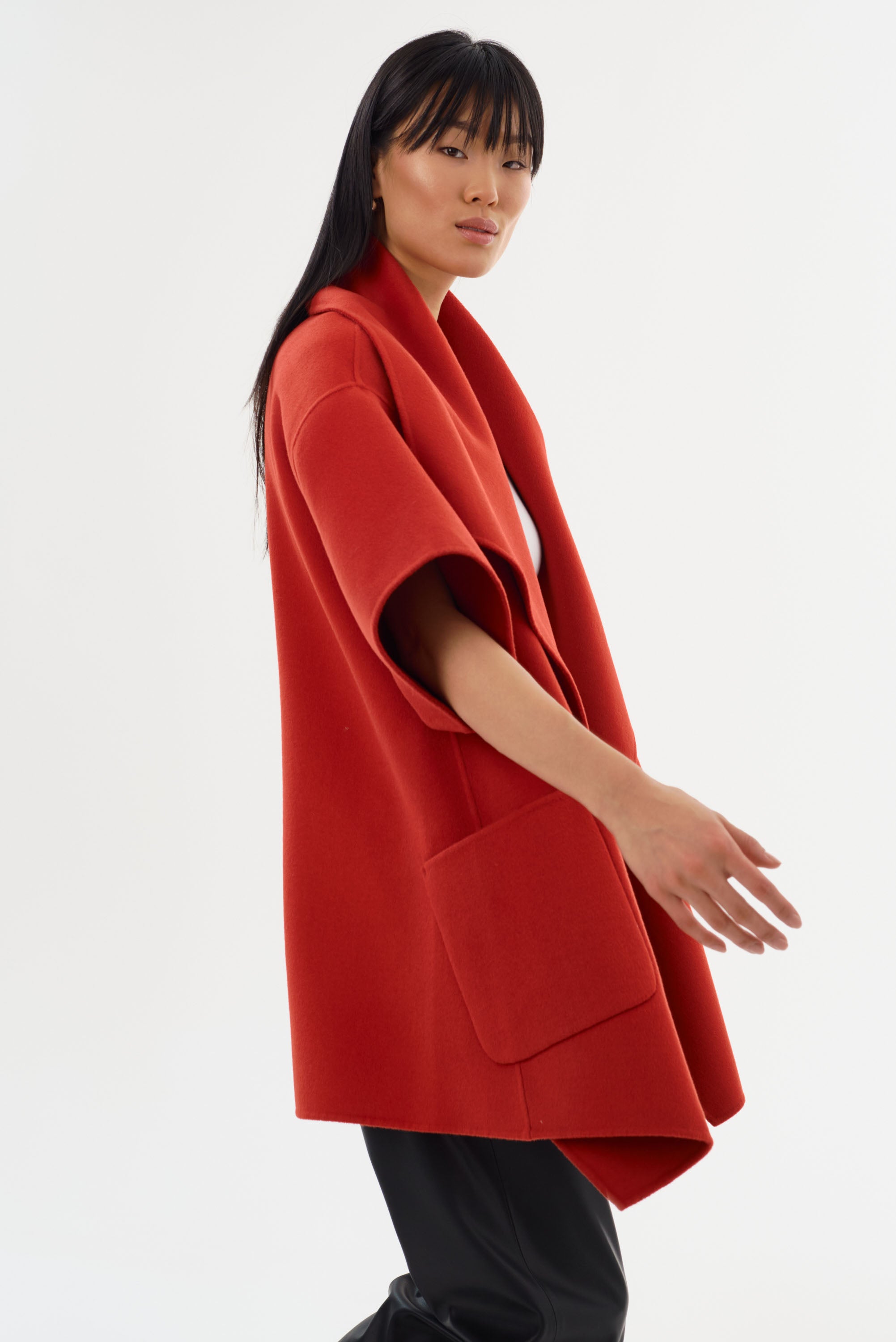 PÉNÉLOPE | Manteau en laine double face 