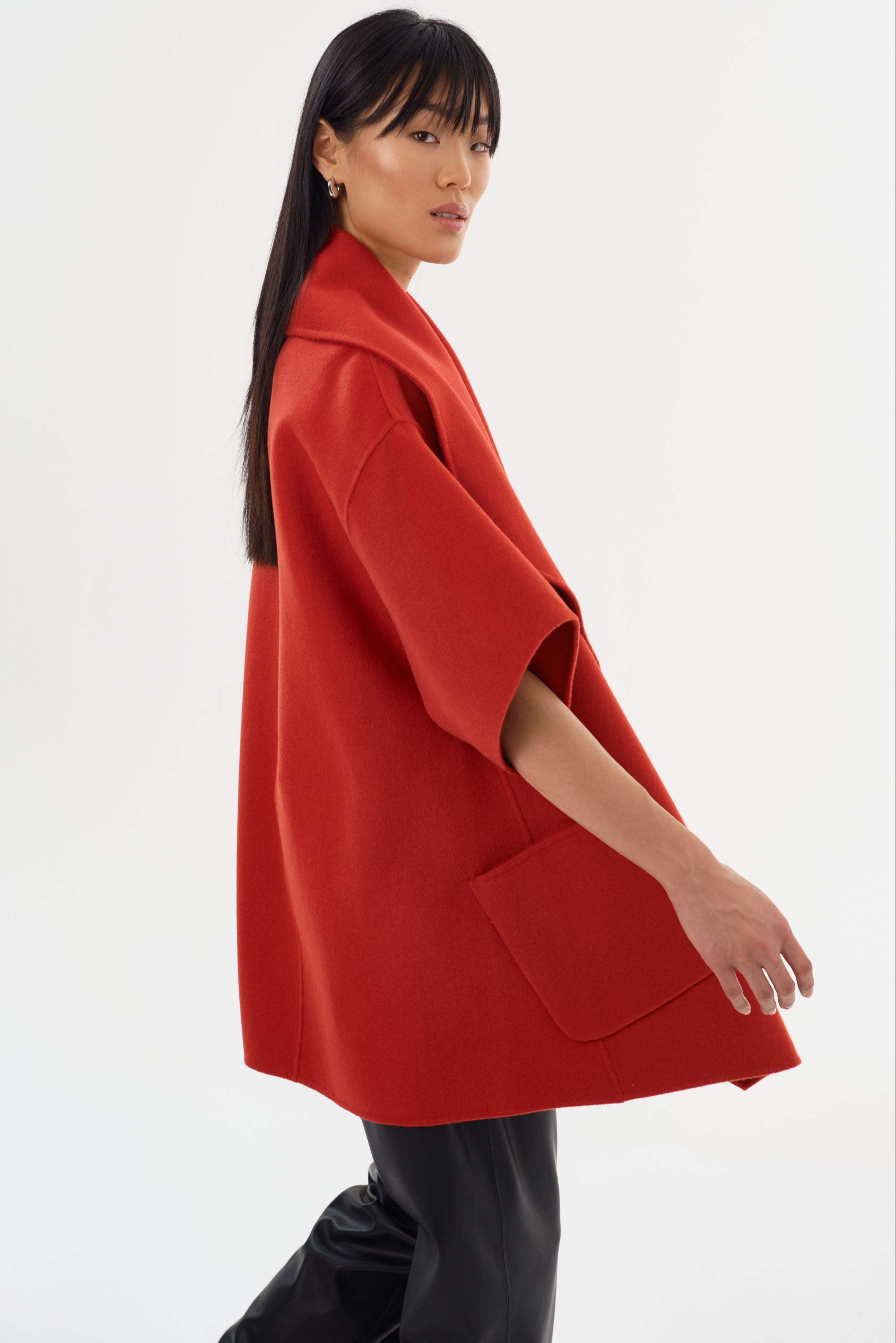 PÉNÉLOPE | Manteau en laine double face 