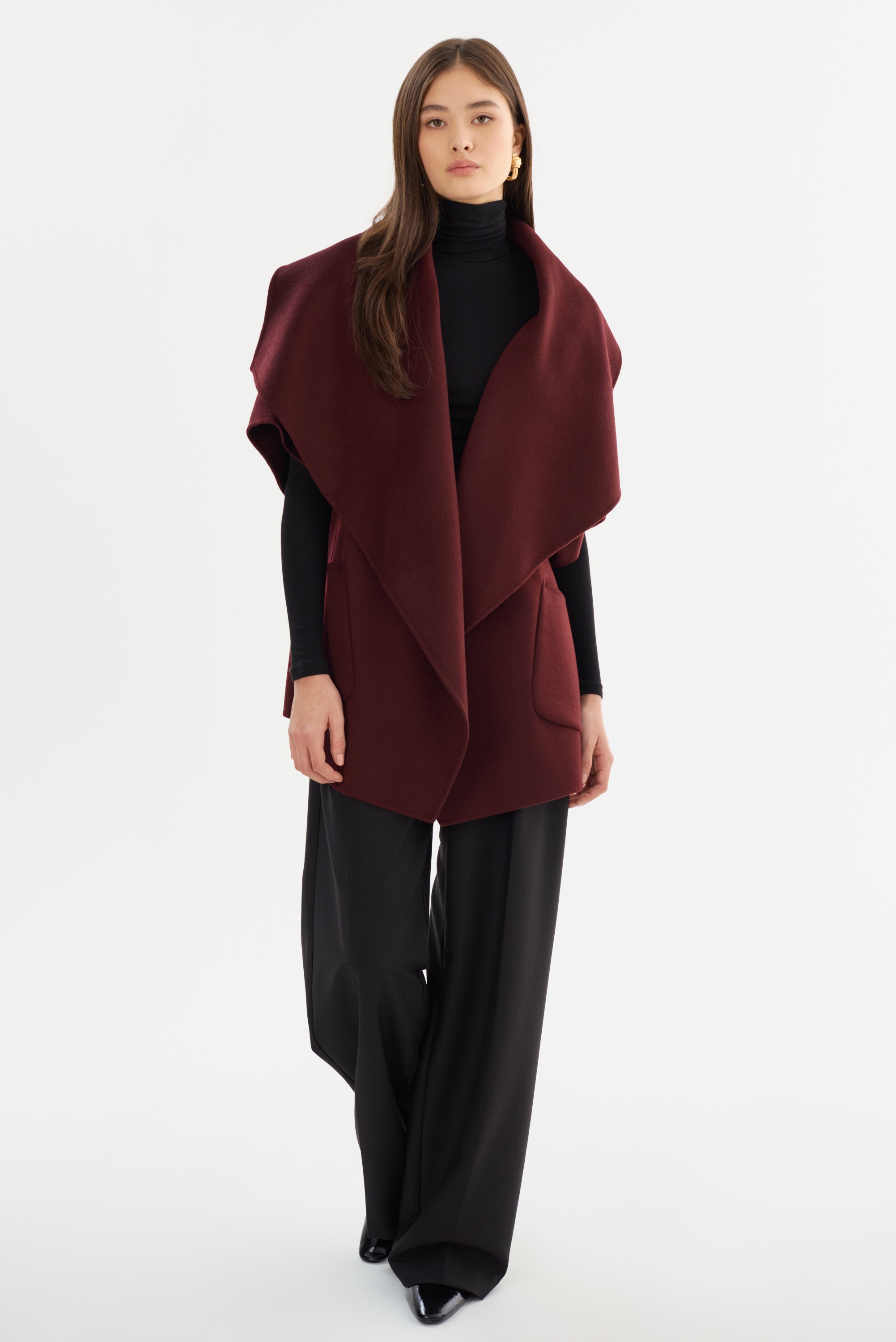 PÉNÉLOPE | Manteau en laine double face 