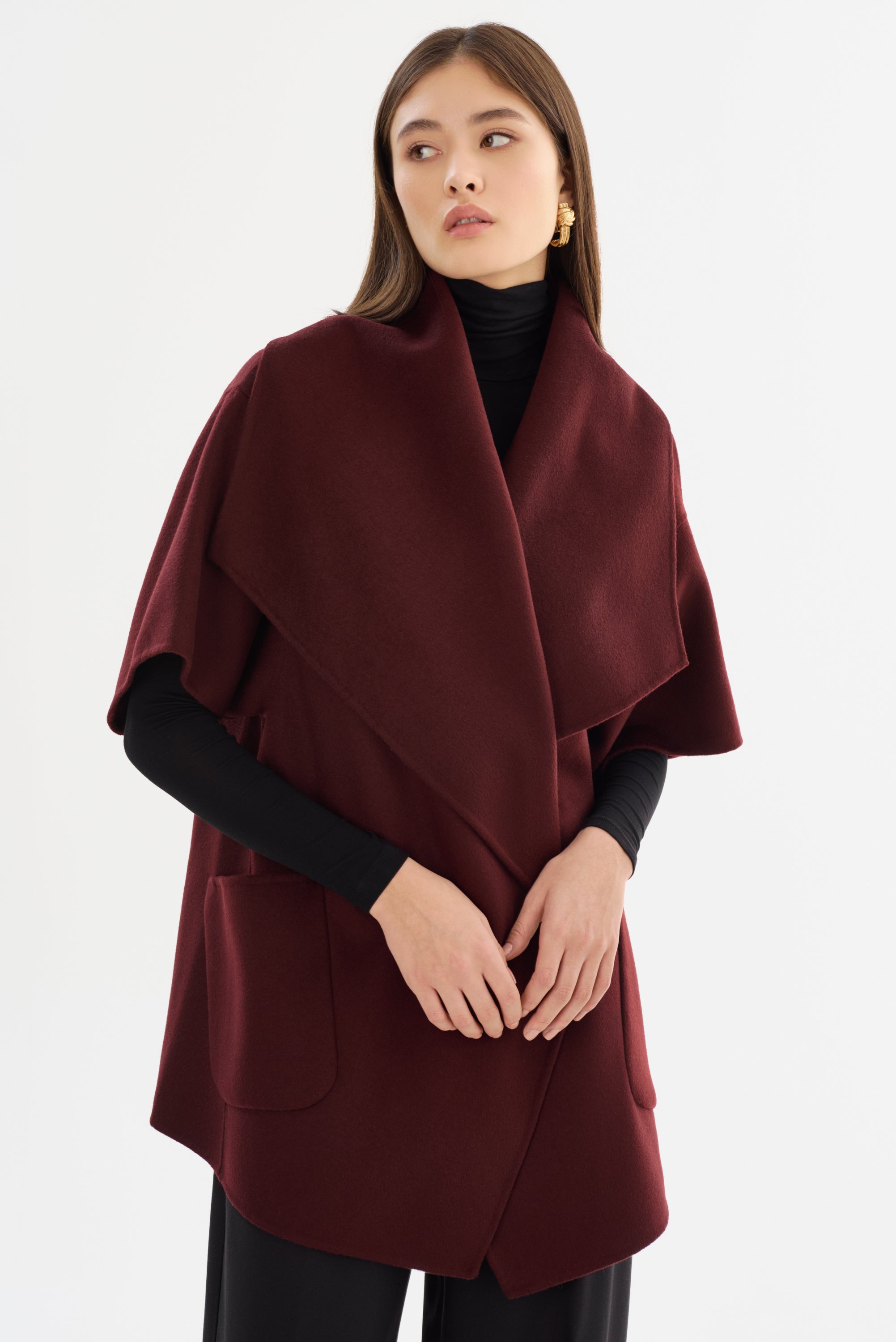 PÉNÉLOPE | Manteau en laine double face 