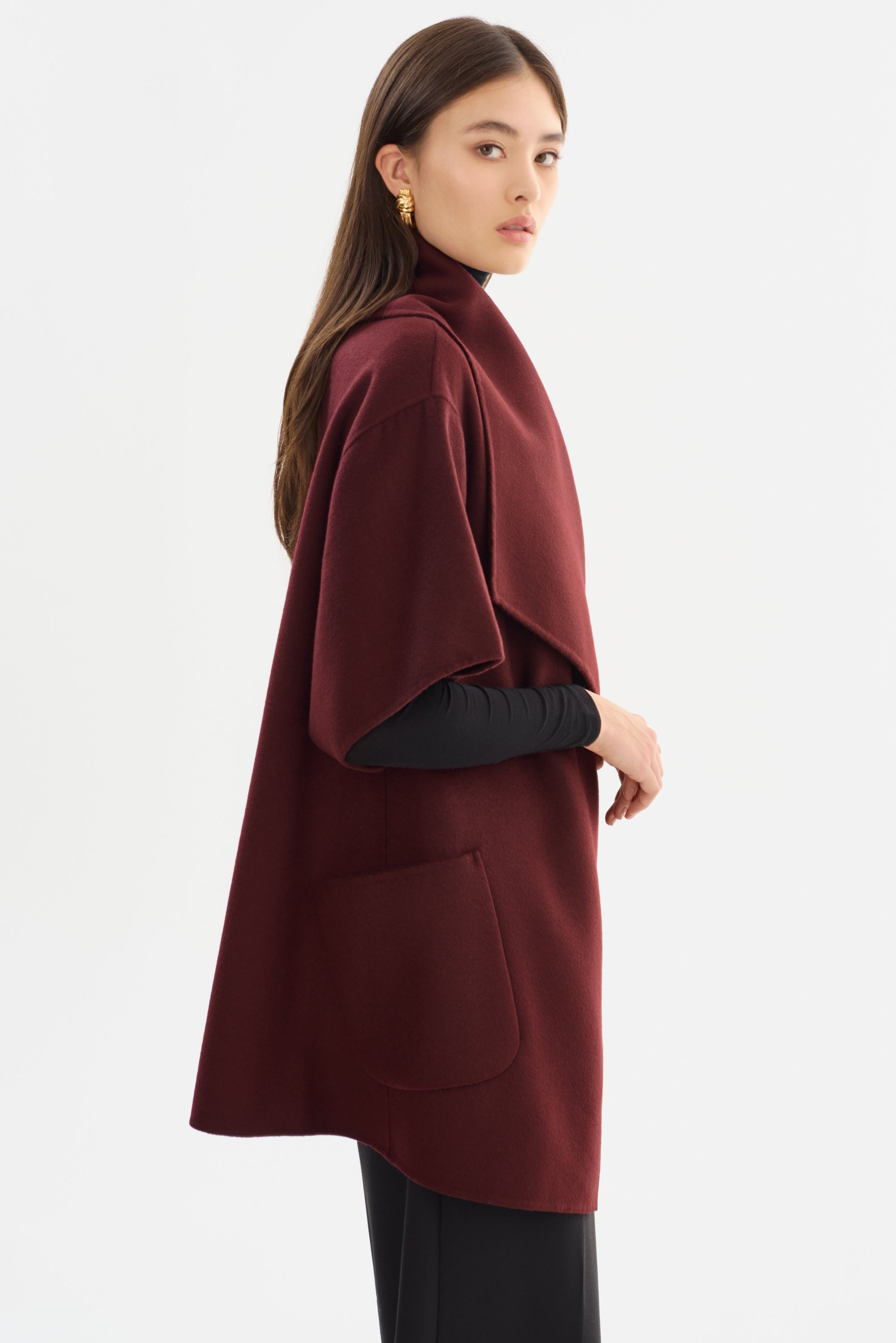 PÉNÉLOPE | Manteau en laine double face 