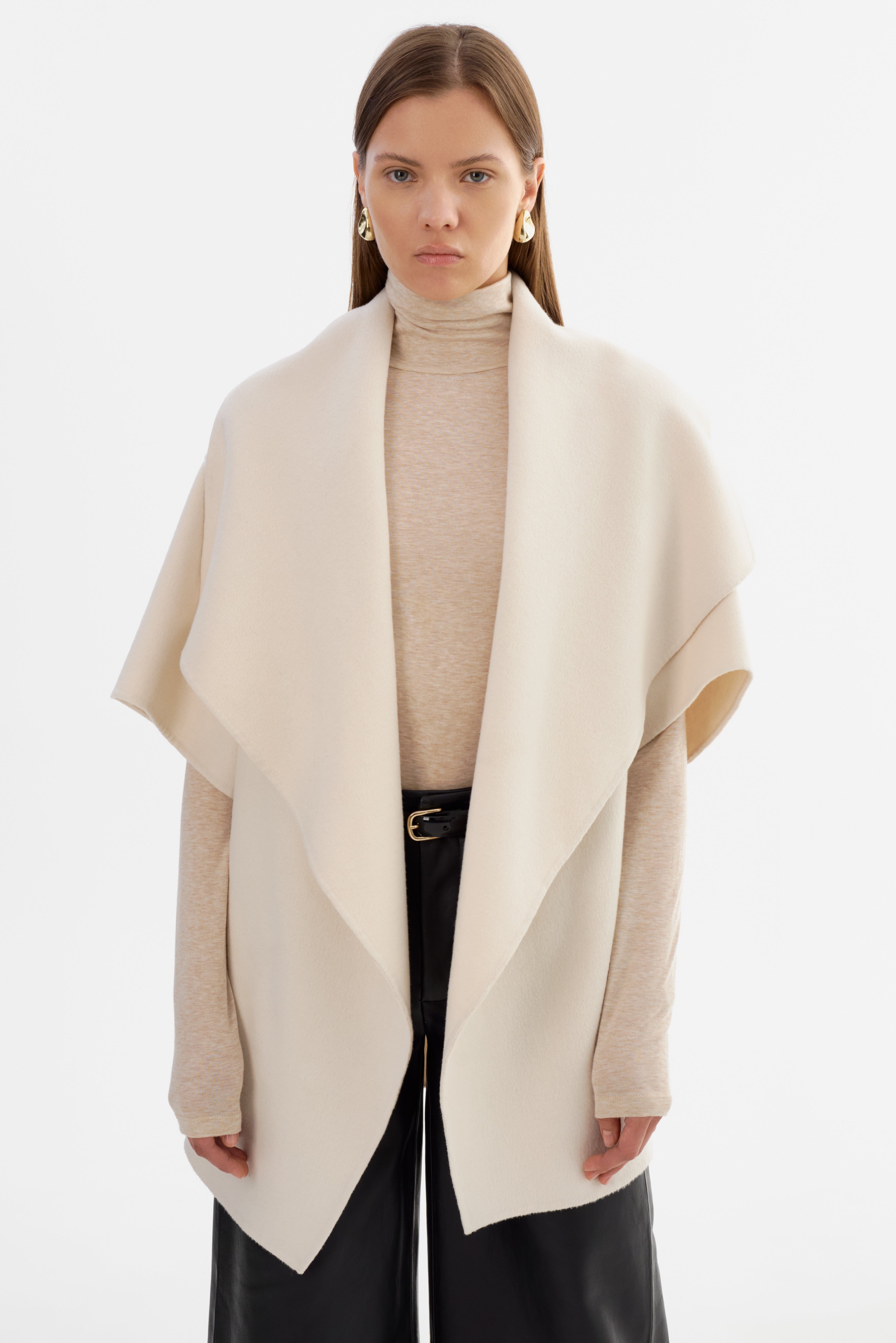 PÉNÉLOPE | Manteau en laine double face 