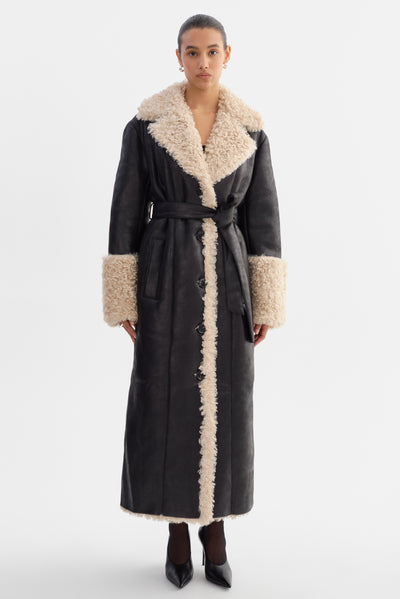 POLLY | Mixed Media Maxi Coat