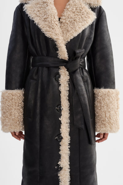 POLLY | Mixed Media Maxi Coat