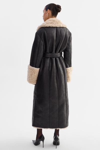 POLLY | Mixed Media Maxi Coat