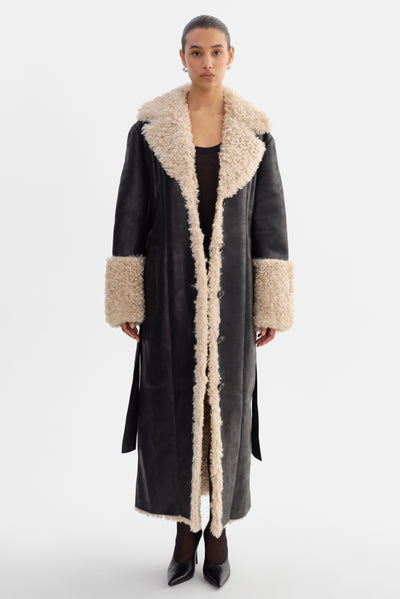 POLLY | Mixed Media Maxi Coat