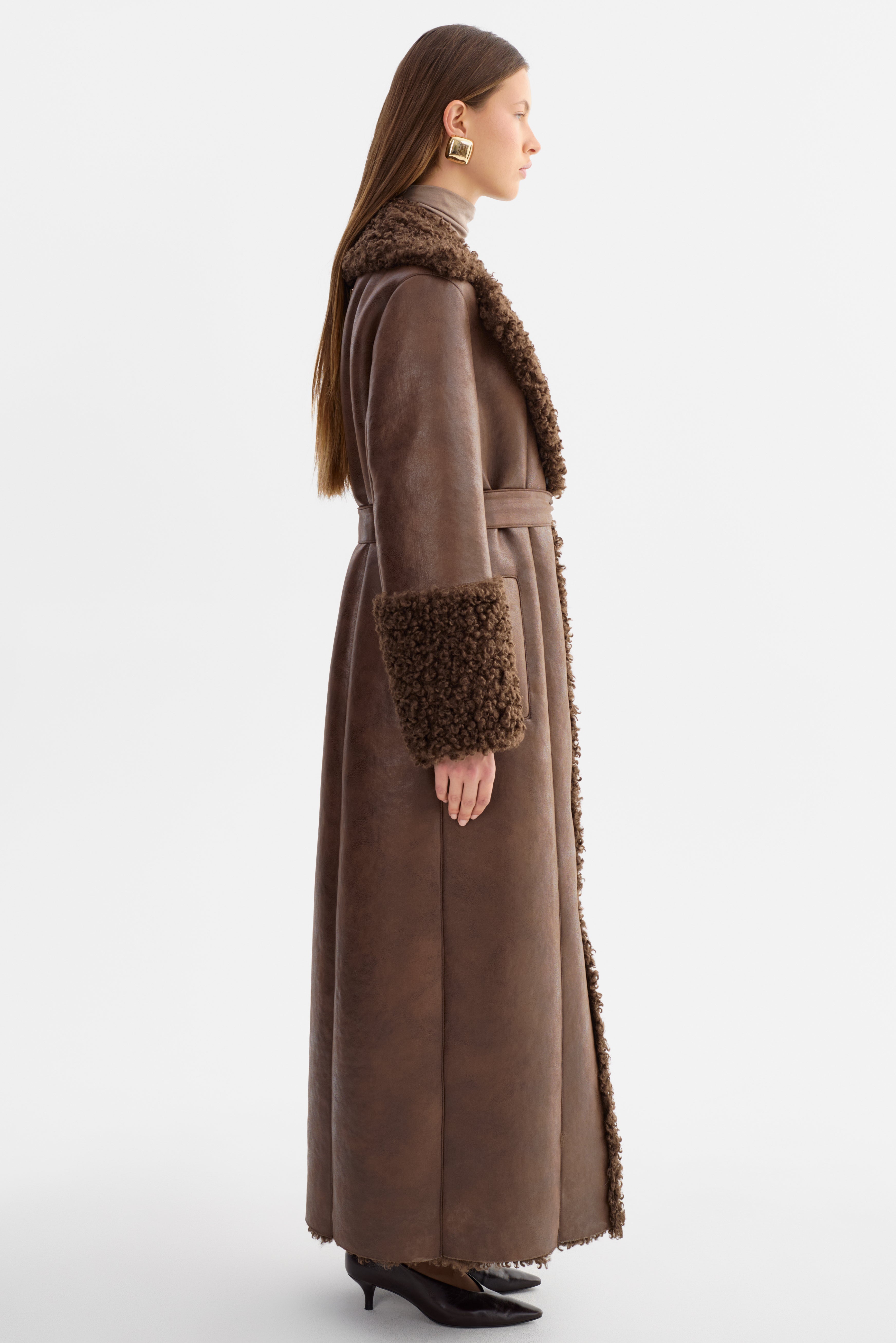 POLLY | Manteau en fausse peau de mouton