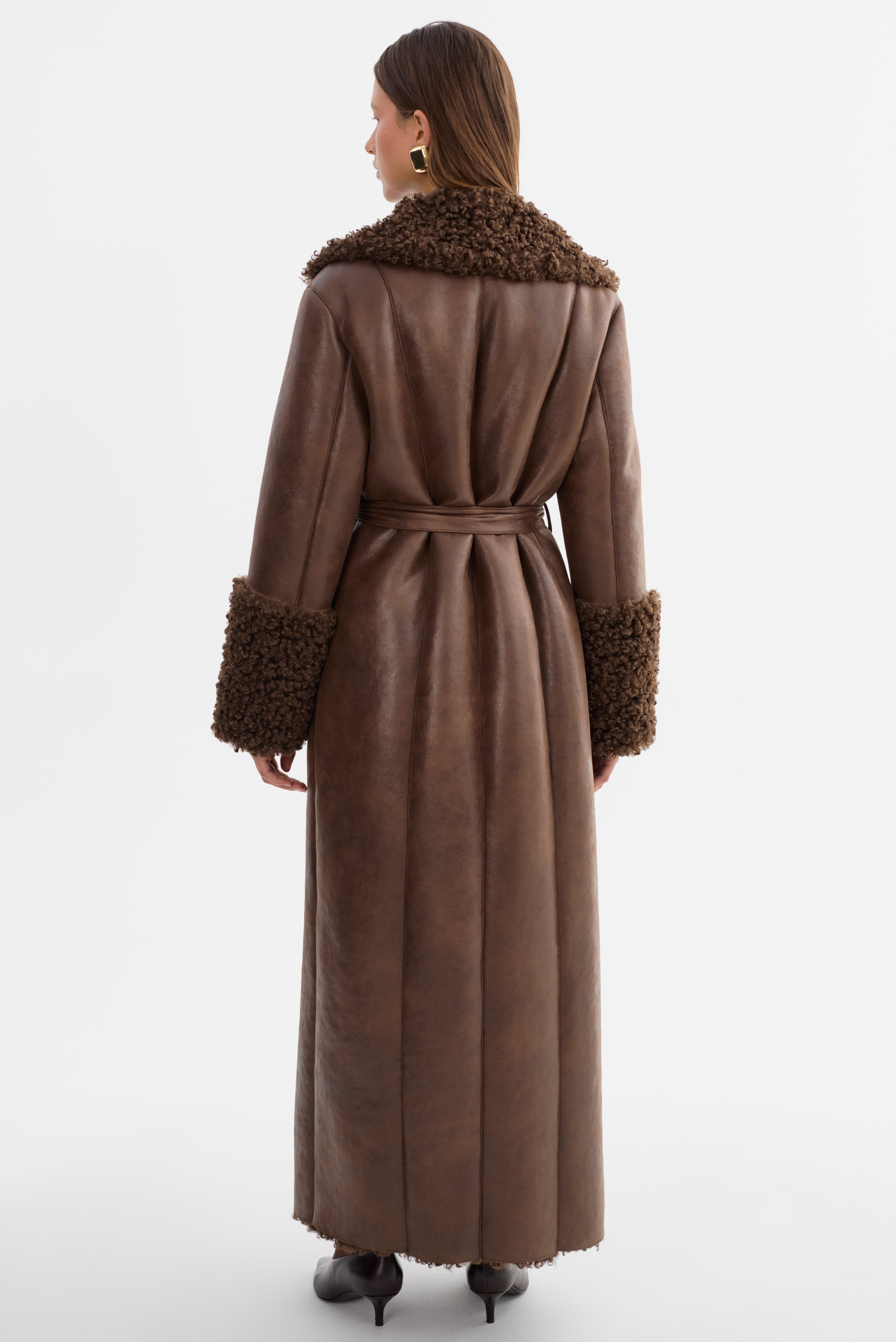 POLLY | Manteau en fausse peau de mouton
