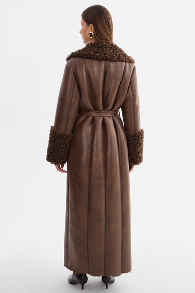 POLLY | Mixed Media Maxi Coat