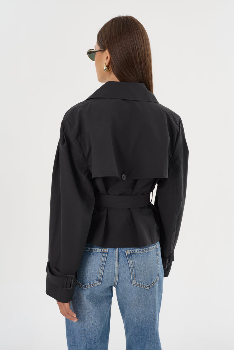 Cropped Trench Coat