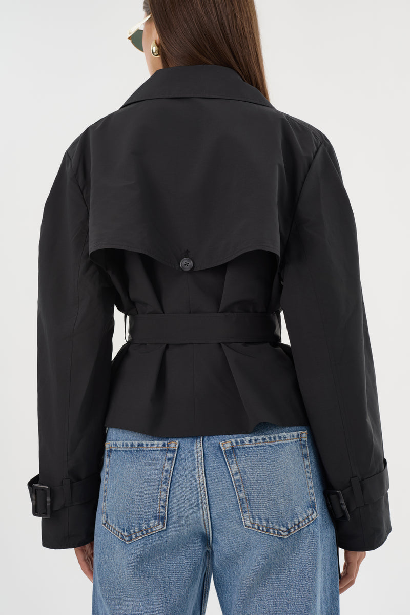 Cropped Trench Coat
