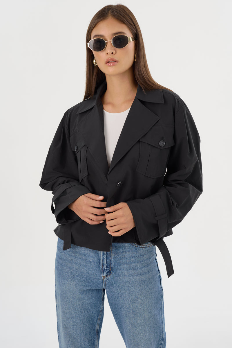 Cropped Trench Coat
