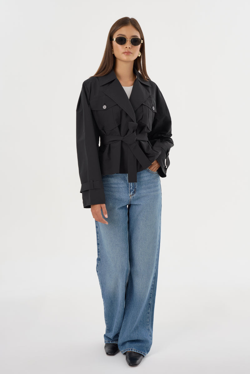Cropped Trench Coat