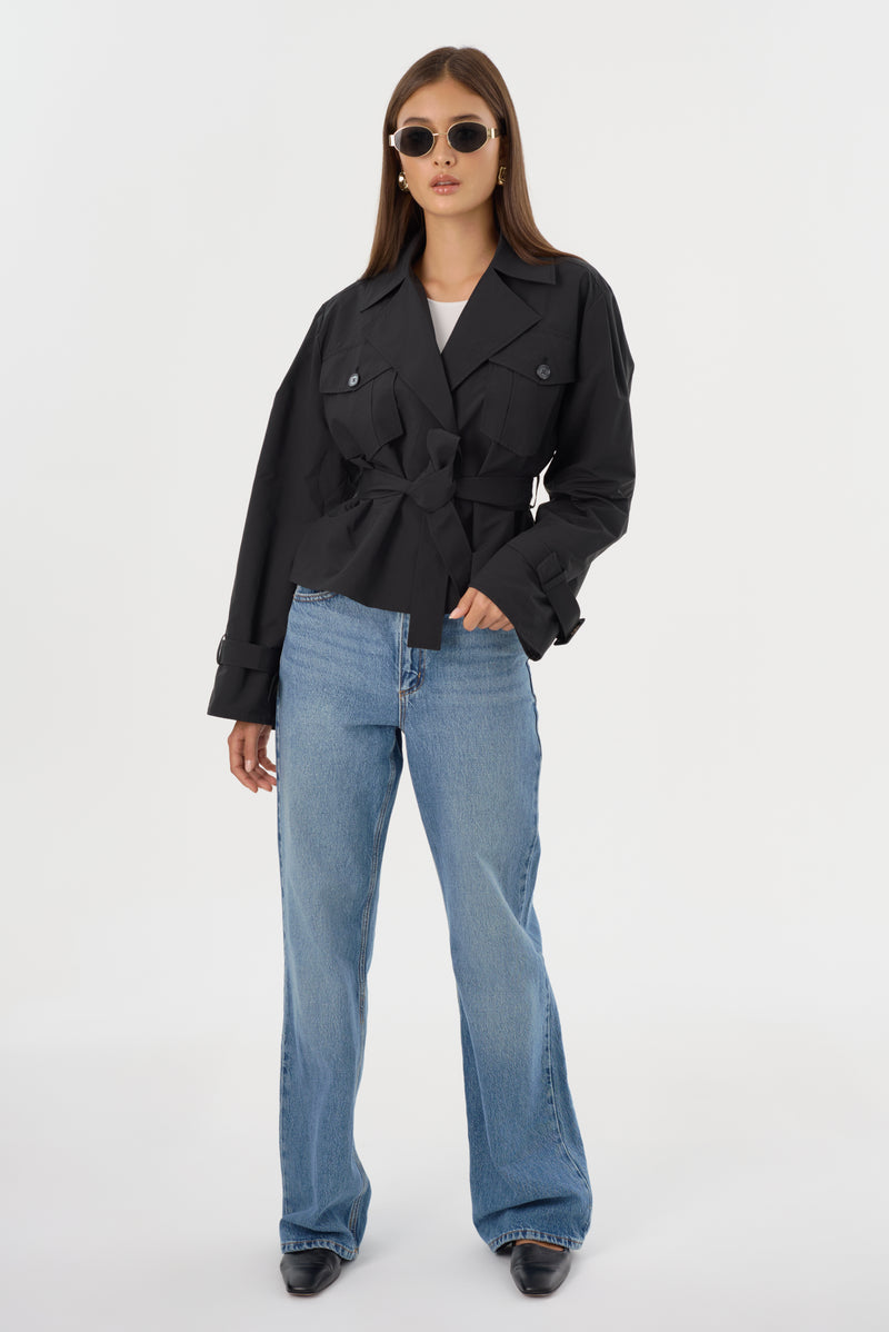 Cropped Trench Coat