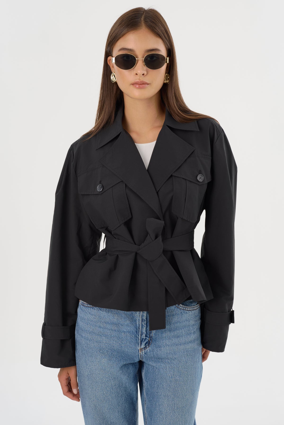 Cropped Trench Coat