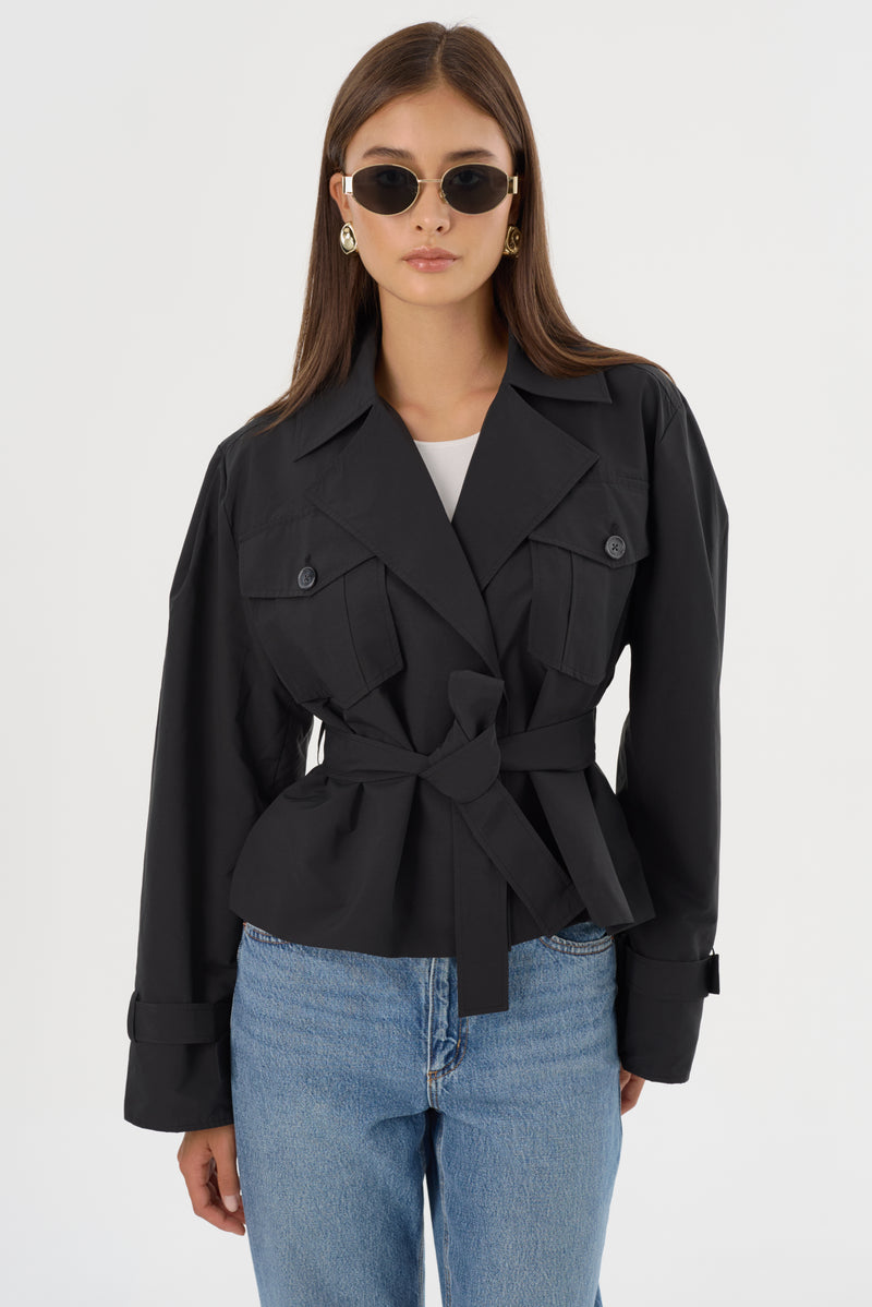 Cropped Trench Coat
