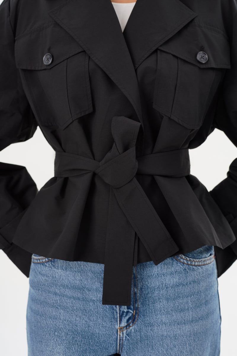Cropped Trench Coat