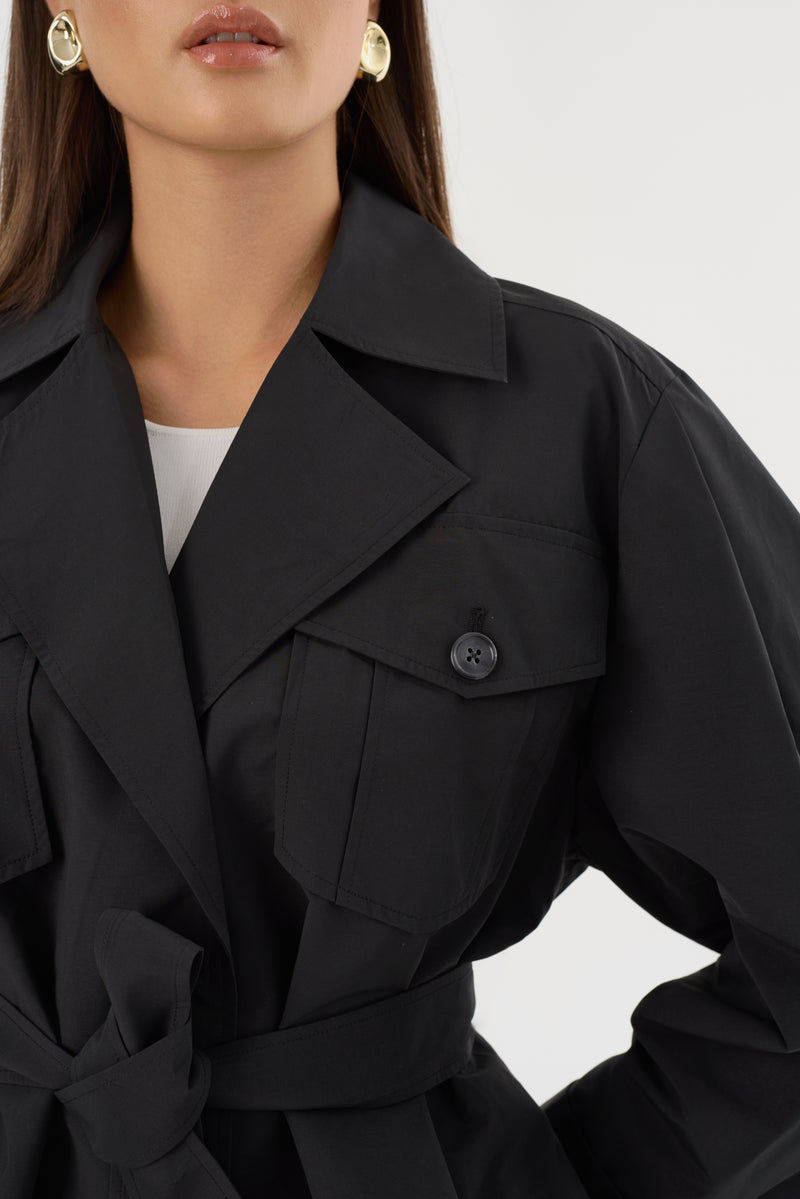 Cropped Trench Coat