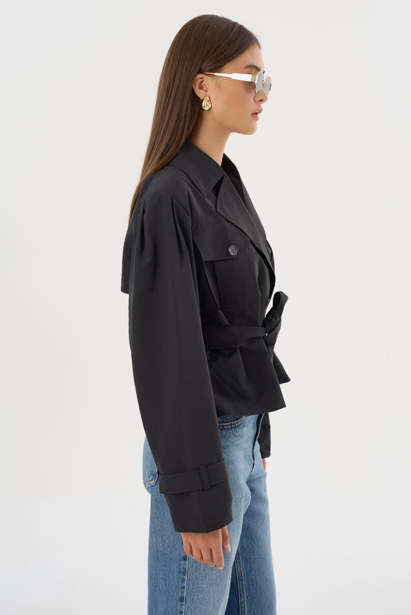 Cropped Trench Coat