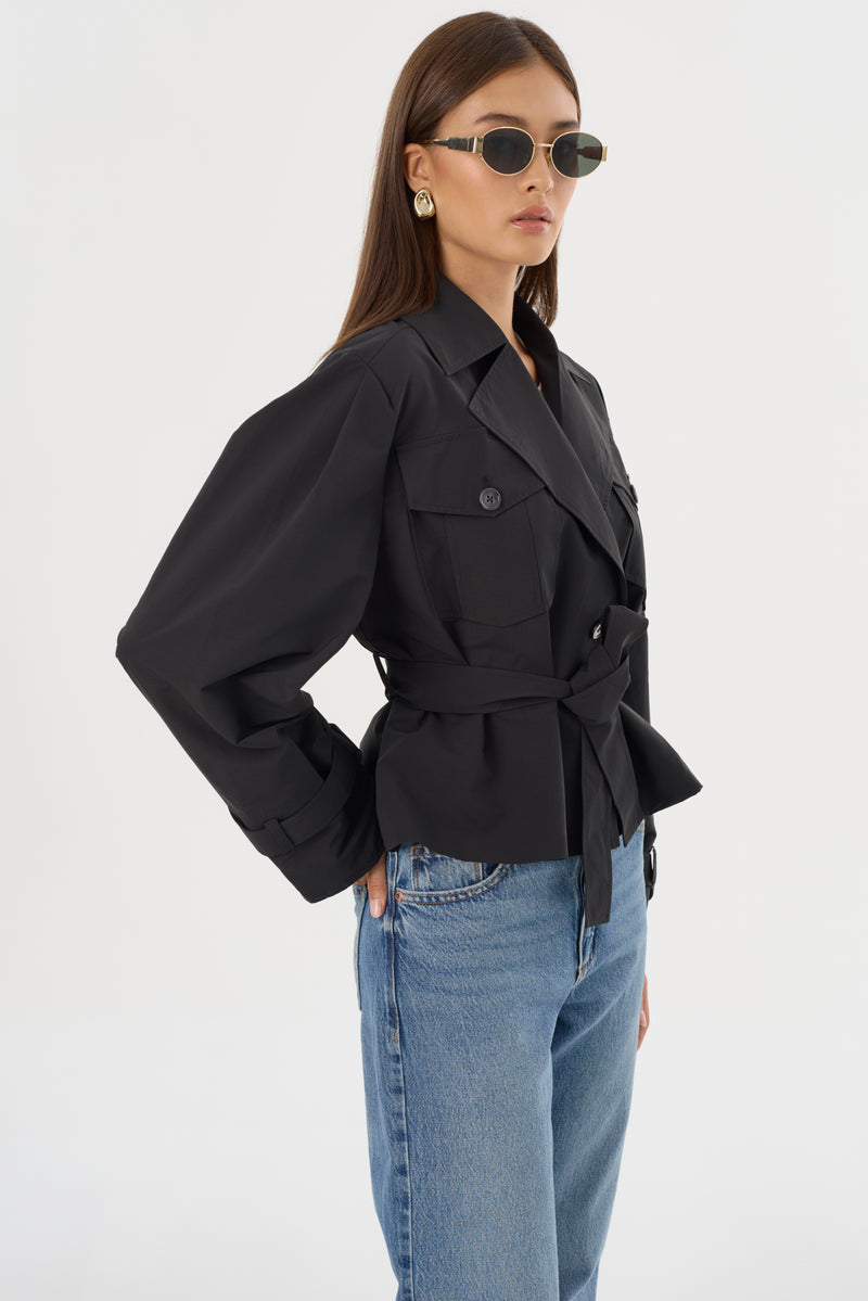 Cropped Trench Coat