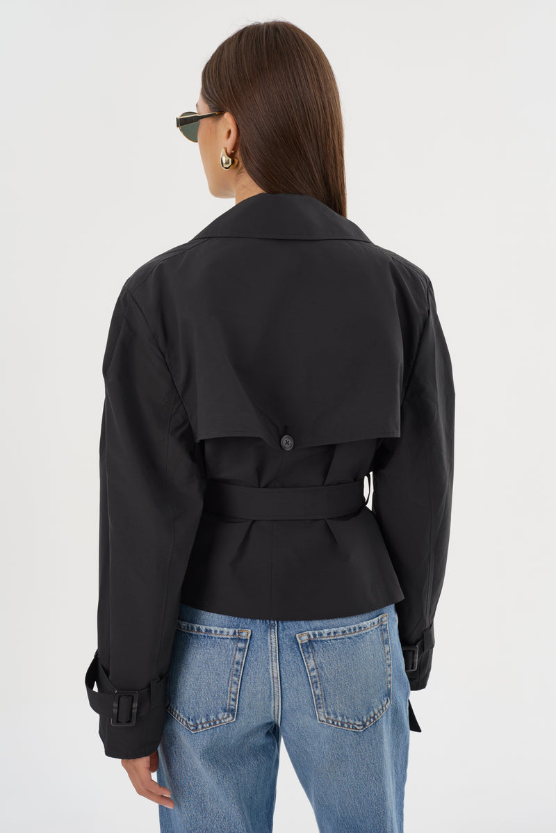 Cropped Trench Coat