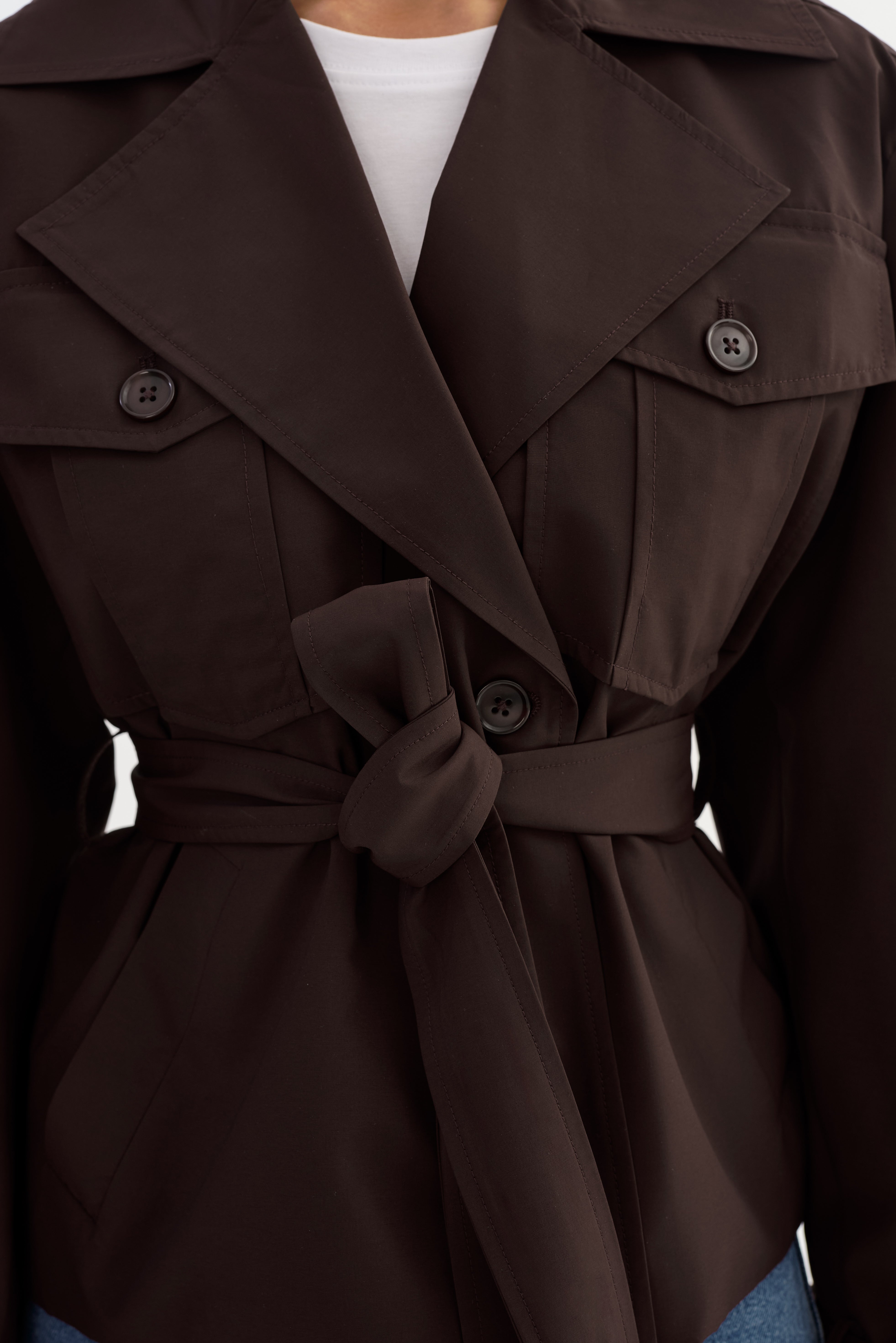 QUINN | Cropped Trench Coat