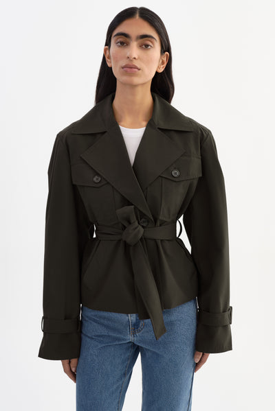 QUINN | Cropped Trench Coat