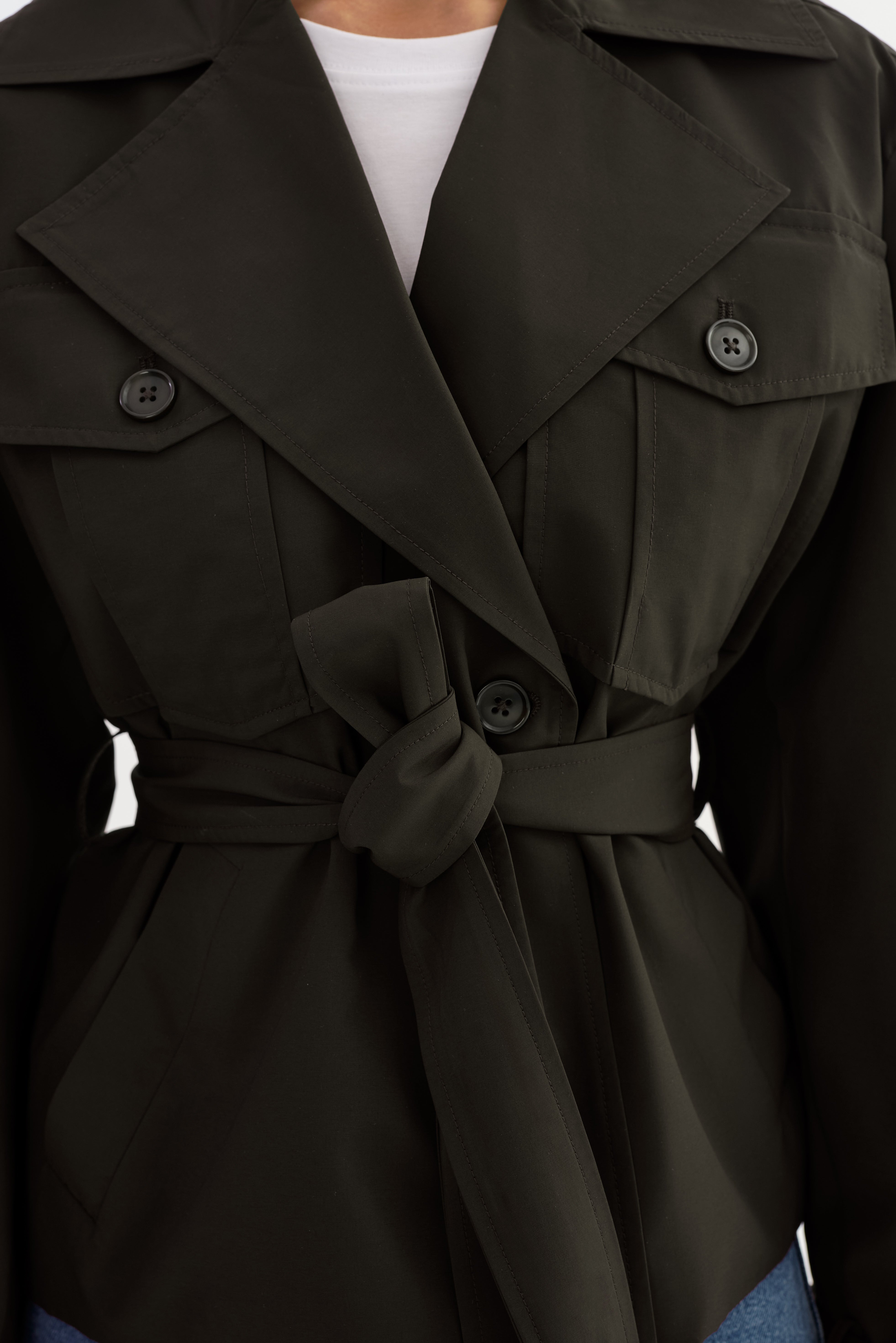 QUINN | Cropped Trench Coat