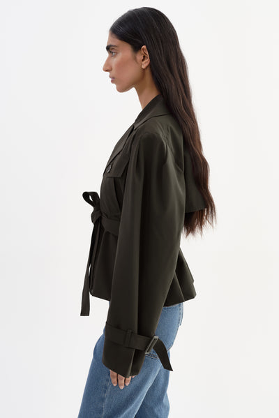 QUINN | Cropped Trench Coat