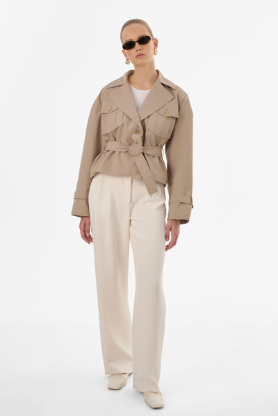 QUINN | Cropped Trench Coat