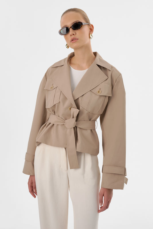 QUINN | Cropped Trench Coat
