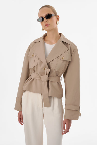 QUINN | Cropped Trench Coat