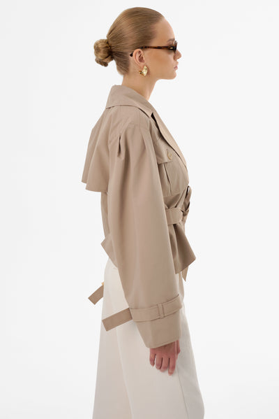 QUINN | Cropped Trench Coat