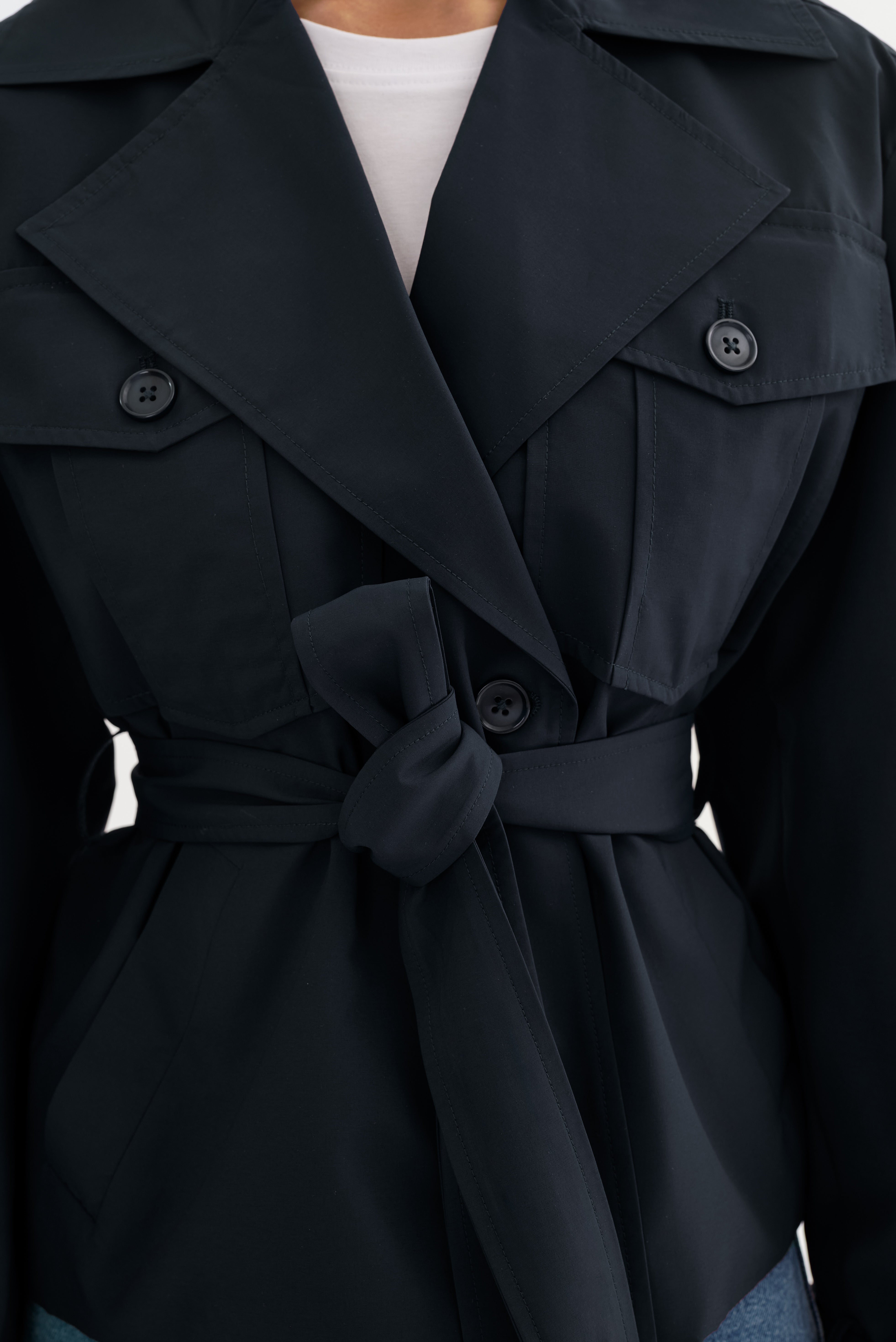 QUINN | Cropped Trench Coat