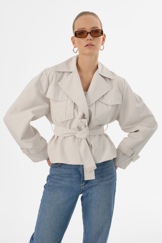 QUINN | Cropped Trench Coat