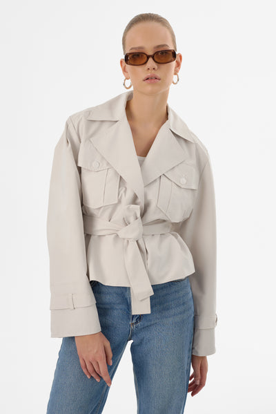 QUINN | Cropped Trench Coat