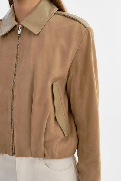 ROBBIE | Suede Bomber Jacket