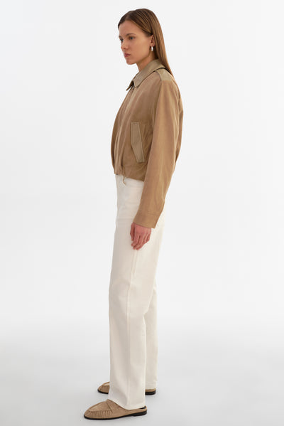 ROBBIE | Suede Bomber Jacket